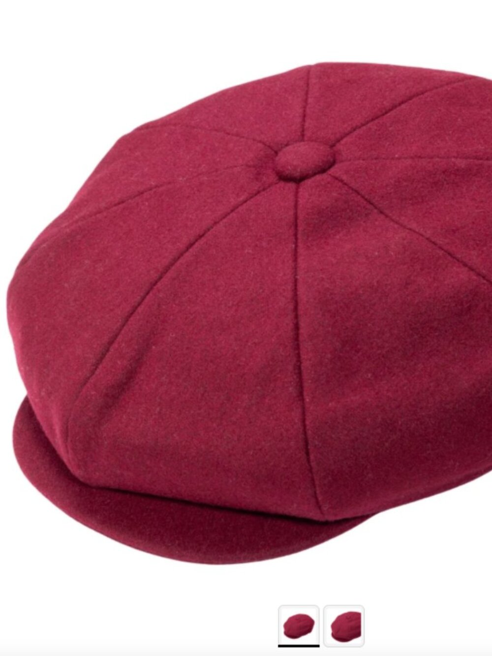 BURGUNDY Men's Classic 8-Panel Newsboy Cap -   H-98